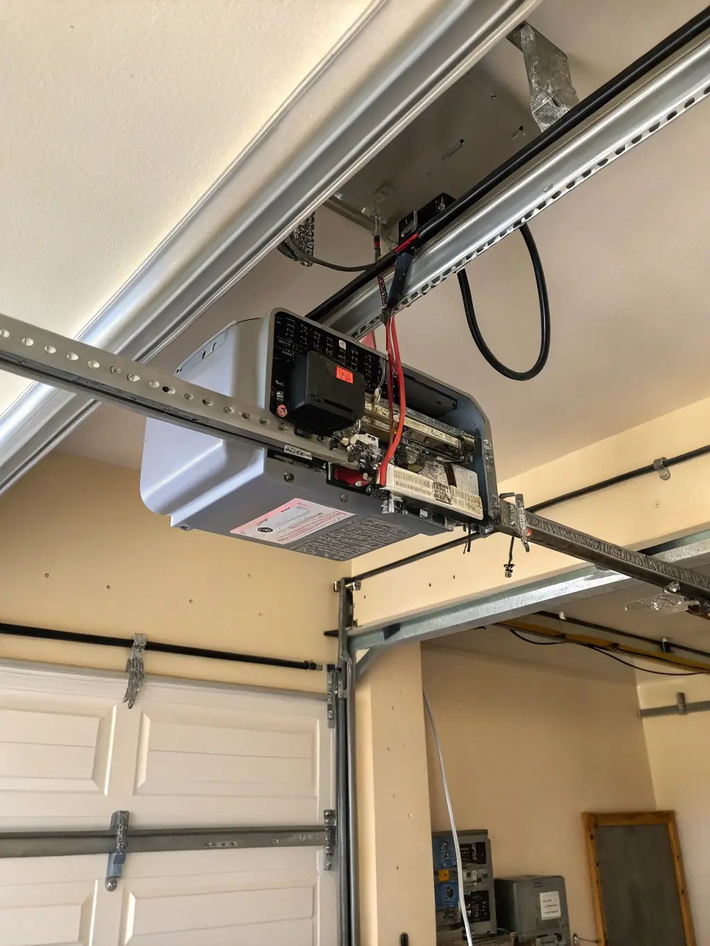 A quiet garage door opener in operation, demonstrating reduced noise pollution and smoother operation.